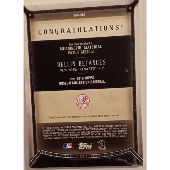 2018 Museum Collection Meaningful Material Relics 26/50 Dellin Betances Patch - Picture 4 of 6